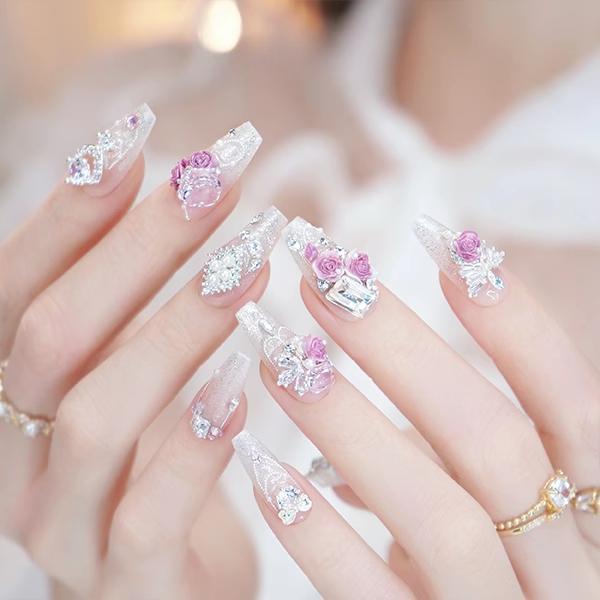 Bridal Bouquet Custom-made Press On Nails