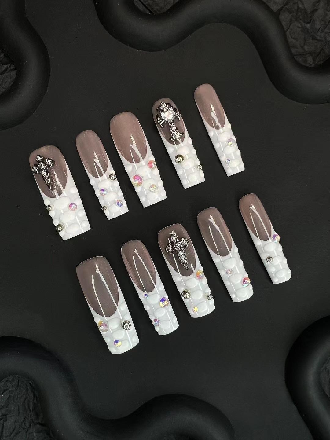 White Snow Custom-made Press On Nails