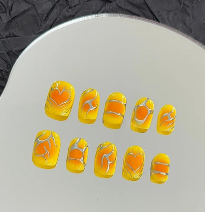 Orange Soda Custom-made Press On Nails