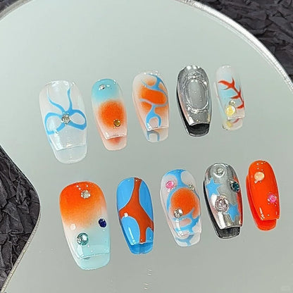 Ocean-Inspired Custom-made Press On Nails