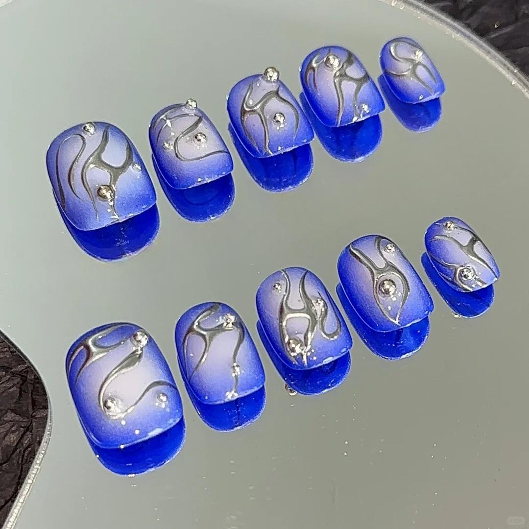 Code Blue Custom-made Press On Nails